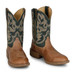 SALE Justin® Men's Chestnut Tan/Green Jasper Round Toe Boots