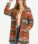 Rock & Roll Denim® Ladies' Aztec Jacquard Coat with Hood Rock & Roll Denim® Ladies' Aztec Jacquard Coat with Hood