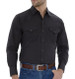 Ely Cattleman® Men's L/S Solid Black Western Snap Shirt Ely Cattleman® Men's L/S Solid Black Western Snap Shirt