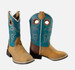 Twister® Girls' Jensen Tan/Turquoise Square Toe Boots