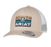 Ariat® Beige/White Rectangle Southwest Patch Cap