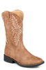 SALE Roper® Kids' All Tan Faux Leather Square Toe Boots