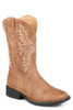 SALE Roper® Kids' All Tan Faux Leather Square Toe Boots