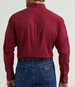 SALE Wrangler® George Strait™ Men's L/S Burgundy Wine Button Shirt