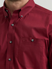 SALE Wrangler® George Strait™ Men's L/S Burgundy Wine Button Shirt