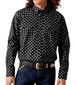 Ariat® Men's L/S Black/Diamond Print Felix Fitted Snap Shirt Ariat® Men's L/S Black/Diamond Print Felix Fitted Snap Shirt