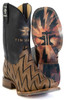 SALE Tin Haul® Men's Brown/Black Lightning/Explosion Sole Square Toe Boots