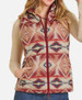 Panhandle Slim® Ladies' Burgundy/Aztec Reversible Quilted Vest