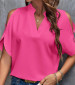 SALE Shoppingwill® Ladies' 3/4 Sleeve V-neck Cold Shoulder Blouse - Choose Color