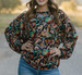 SALE Sterling Kreek® Ladies' L/S Black/Multi Painted Paisley Top