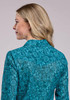 Roper® Ladies' L/S Teal Floral Print Button Shirt