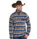 SALE Rock & Roll Denim® Men's Grey/Blue Aztec Fleece Pullover