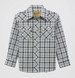 Wrangler Retro® Boys' L/S Pine Black Plaid Snap Shirt