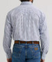 Wrangler® George Strait™ Men's L/S Baby Blue Check Button Shirt