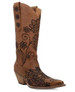Dingo® Ladies' Brown/Black Embroidered Fashion Boots