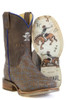 Tin Haul® Kids' Brown/Blue Stitched Ranch Rodeo Sole Boots