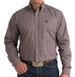 Cinch® Men's L/S Pink Weave Print Button Shirt