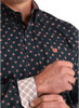 Cinch® Men's L/S Navy Print Button Shirt