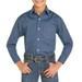 Panhandle® Boys' L/S Blue Geo Print Button Shirt