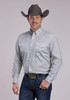 Roper® Men's L/S Grey Print Stretch Button Shirt