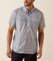 Ariat® Men's S/S Sky Rocket Grey VentTEK Fitted Snap Shirt