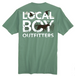 Local Boy® Men's S/S Green Text and Tail Pocket T-Shirt