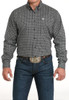 Cinch® Men's L/S Black/White Print Button Shirt
