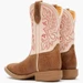 Durango® Girls' Honey Tan/Metallic Peach Square Toe Boots
