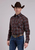 Roper® Men's L/S Brown/Blue Plaid Snap Shirt