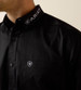 Ariat® Men's L/S Black/Grey Team Logo Lightweight Twill Classic Fit Button Shirt