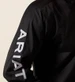 Ariat® Men's L/S Black/Grey Team Logo Lightweight Twill Classic Fit Button Shirt