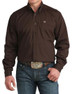Cinch® Men's L/S Solid Brown Button Shirt