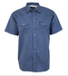 Hooey® Men's S/S Blue Maverick Button Shirt