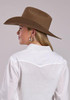 Roper® Ladies' L/S Light Cream Cropped Western Button Blouse