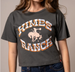 Kimes Ranch® Ladies' S/S Lucky B Bucking Cropped T-Shirt