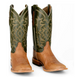 Tony Lama® Men's Tan Cowhide/Green Samuel Square Toe Boots