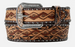3D® Men's Brown Hand Tooled Sunburst/Nailhead Leather Belt