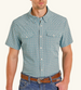 Panhandle Slim® Men's S/S Turquoise Medallion Print Performance Snap Shirt