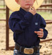 Cinch® Toddler Boys' L/S Solid Royal Blue Button Shirt