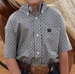 Cinch® Boys' S/S Multicolor Geo Print Button Shirt