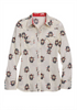 Tin Haul® Ladies' L/S Cream Aztec Longhorn Print Snap Shirt