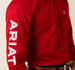 Ariat® Men's L/S Tango Red/White Team Logo Lightweight Twill Fitted Button Shirt