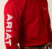 Ariat® Men's L/S Tango Red/White Team Logo Lightweight Twill Fitted Button Shirt
