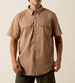 Ariat® Men's S/S Tan Cartouche VentTEKt Outbound Fitted Button Shirt