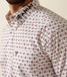 Ariat® Men's L/S White/Red Geo Print Team Dallas Classic Fit Button Shirt