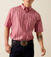 Ariat® Men's S/S Hibiscus Red Stripe Pro Series Bobby Classic Fit Button Shirt