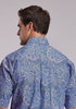 Stetson® Men's S/S Blue Meadow Paisley Print Button Shirt