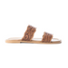Myra® Ladies' Brown Sante Fe Daisy Leather Two-Strap Sandals