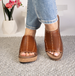 Corkys® Ladies' Cognac Much Better Wedge Sandals