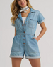 Wrangler® Ladies' Light Denim Utility Snap Romper